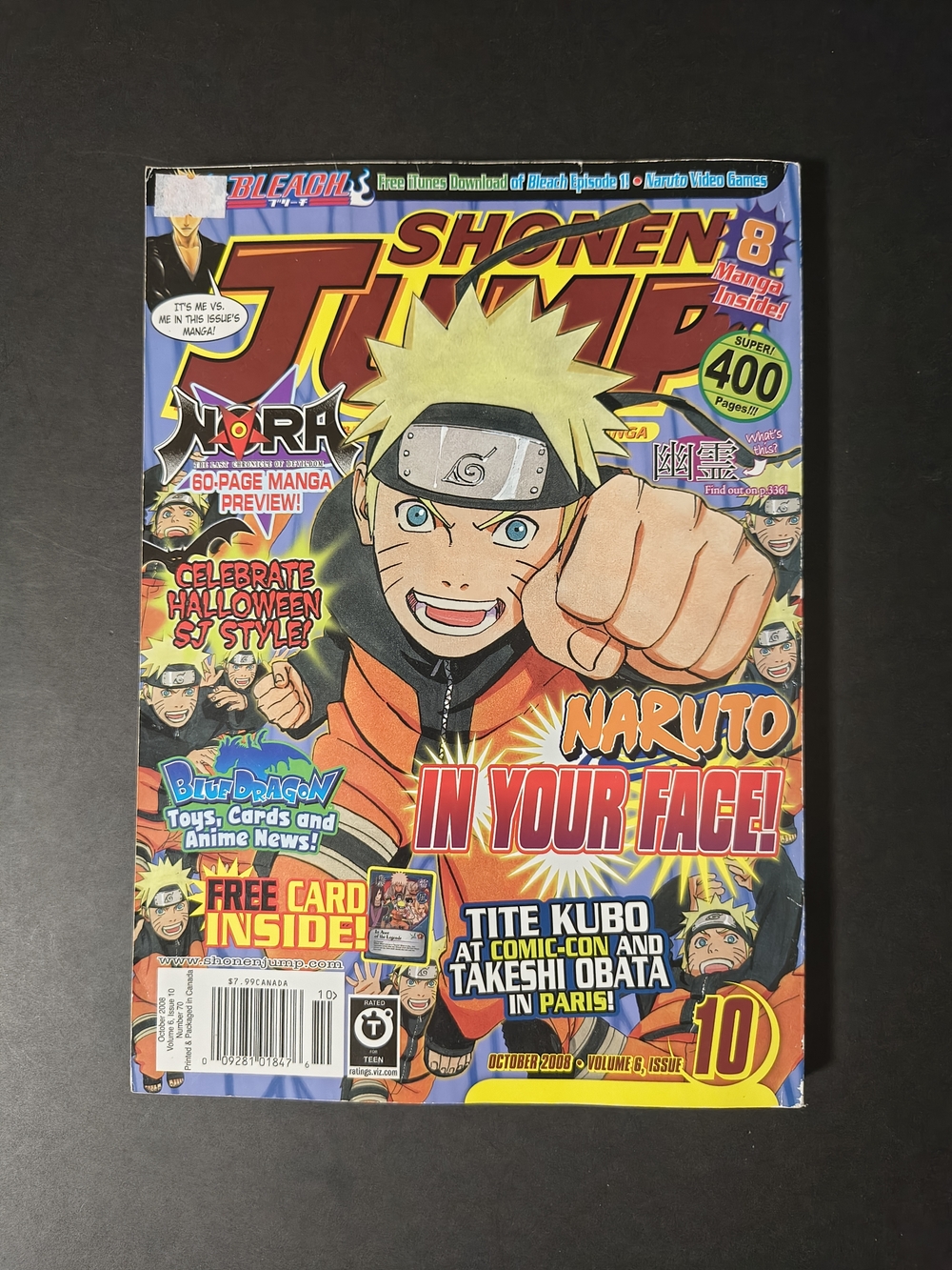 SHONEN JUMP Volume 6, Issue 10, October 2008 Bleach Naruto